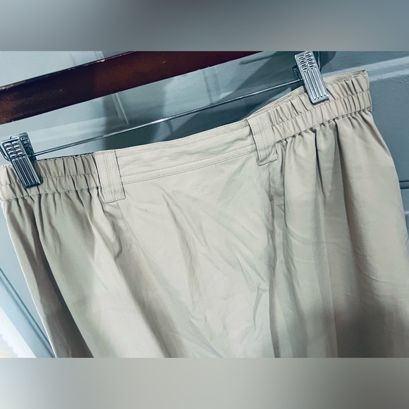 TravelSmith Vintage Skirt Womens 14p Petite Button Down Maxi Midi light brown - Picture 4 of 9